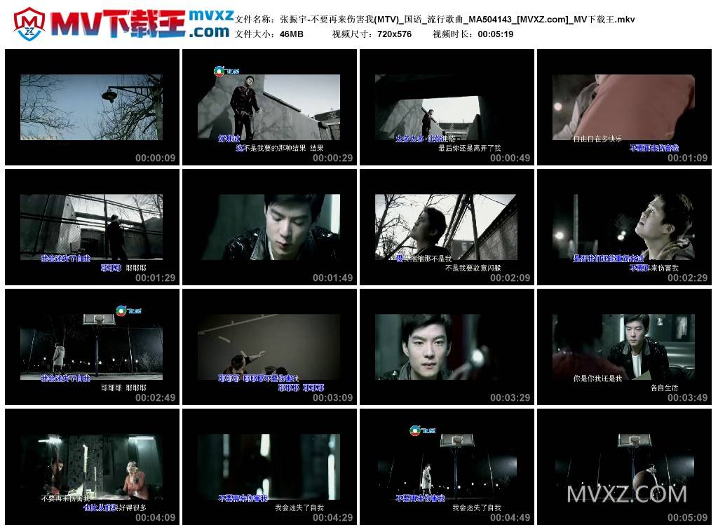 张振宇-不要再来伤害我(MTV)_国语_流行歌曲_MA504143